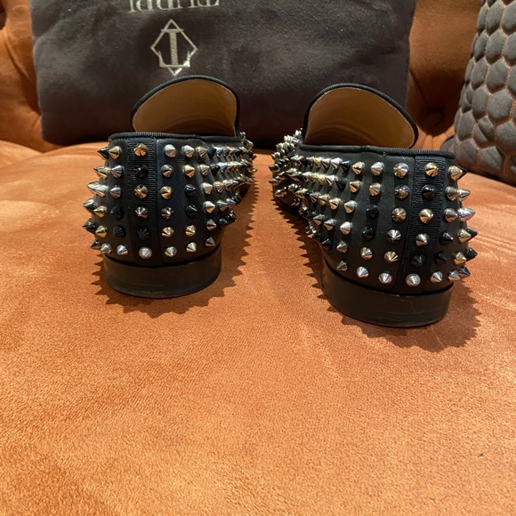 CHRISTIAN LOUBOUTIN Rollerboy Mixed Spikes Leather Flats Loafers - Picture 5 of 6